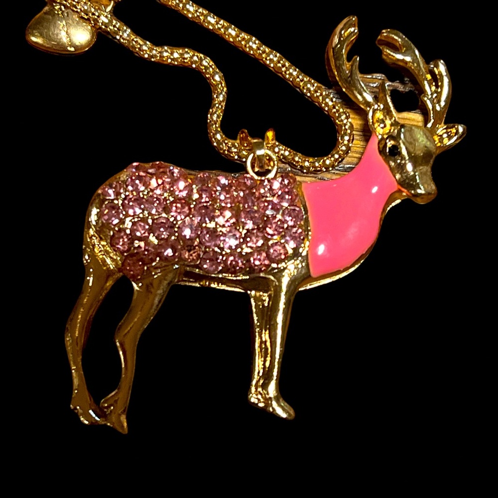 Stag Rhinestone Necklace